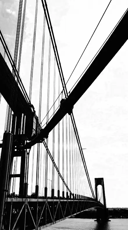 Cut Paper applied to Cables, sky, black on paper