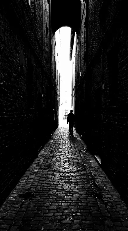 Zone Ten applied to The alley as a stencil